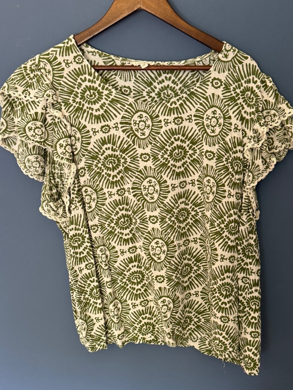 Haute Hippie bohemian style short sleeve top Size 3X